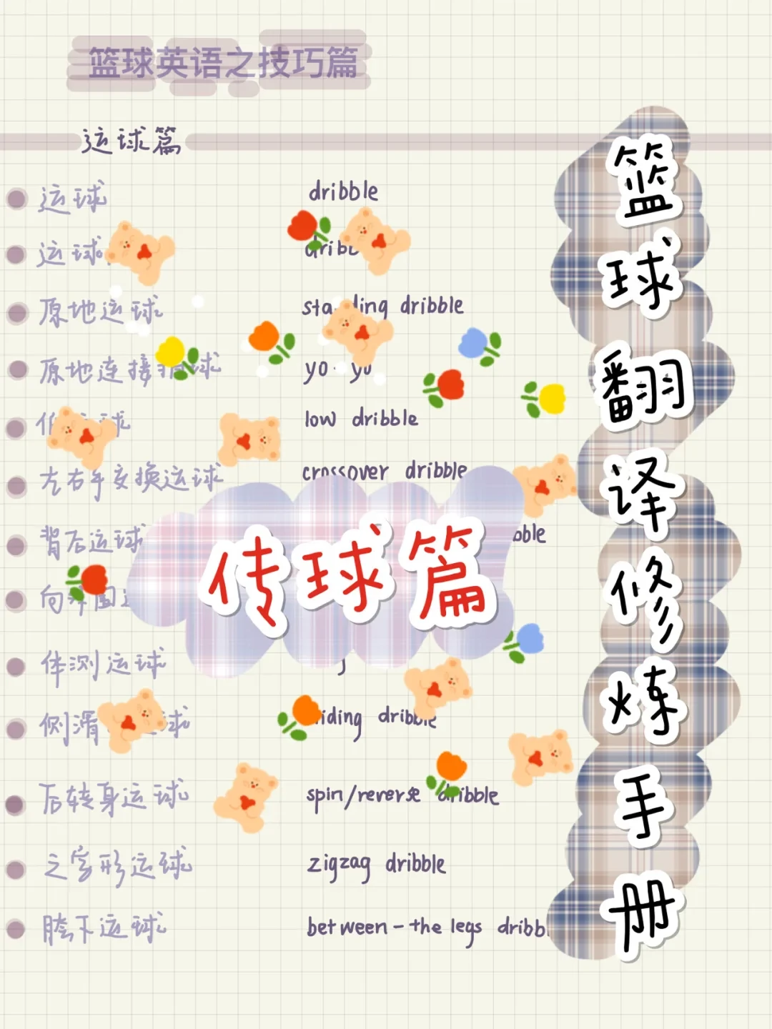 篮球训练的教程英语翻译